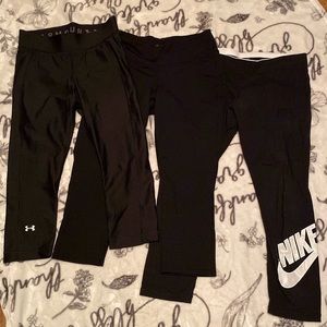 Under Armour,Nike and Gap capris